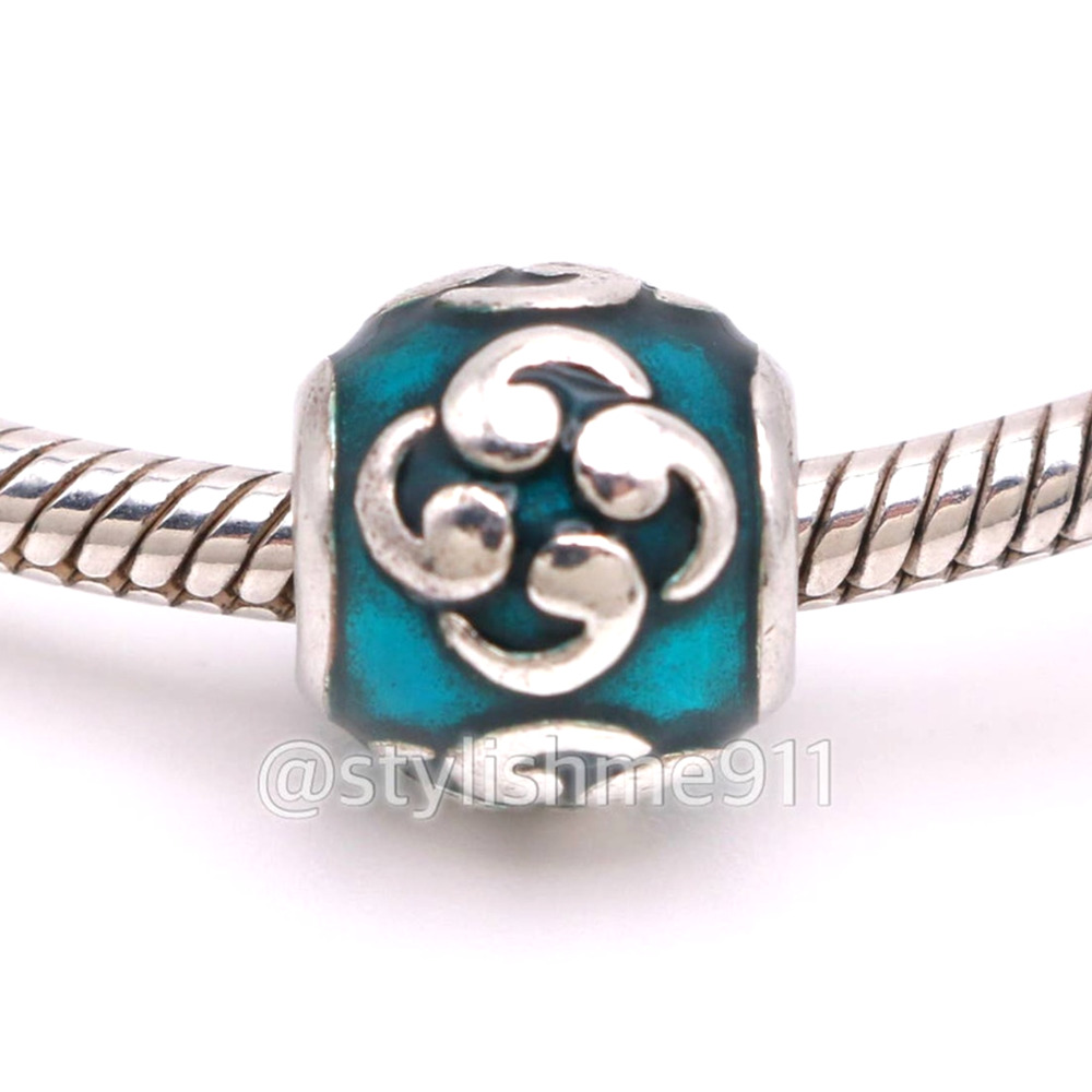 Authentic PANDORA Retired Turquoise Comma Charm